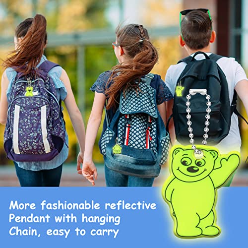 16pcs Waterproof Safety Reflector Pendant Set for Bags & Bikes - Pets