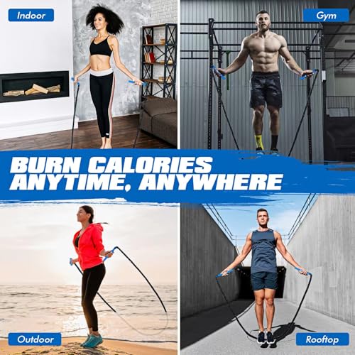 Weighted Jump Rope for Fitness - 1LB for Cardio & Boxing