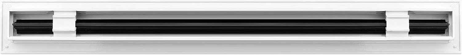 24” White Linear Slot Diffuser - Modern AC Vent Cover for Ceiling, Walls & Floors