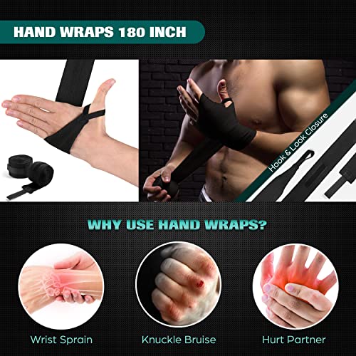 Odoland 6-in-1 Punching Bag Set for Adults - 4FT Heavy Boxing Bag with Gloves & Accessories