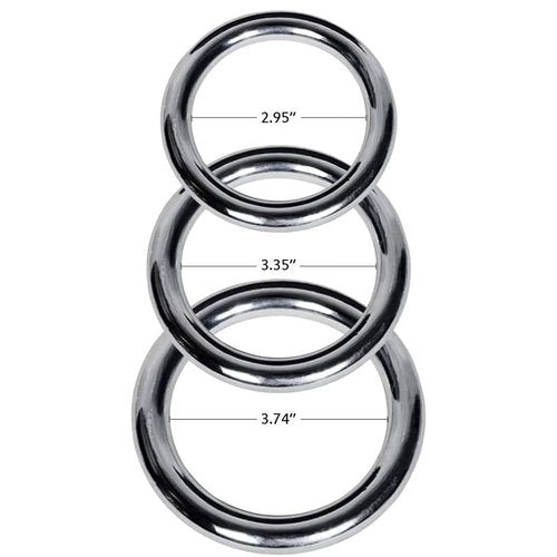 A Pair 2 Pcs Wing Chun Stainless Ring YeWen Sau Sticky Hand Strength Training Stainless Steel Ring Wing Tsun Siu Lum Ring Kung Fu (Silver White, 2.95'')