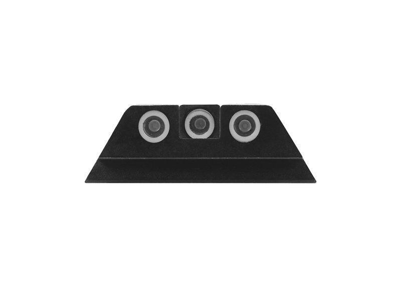 Meprolight Tru-Dot tritium Night Sights Compatible with Glock 17 19 20-25 28-35 37 39 tritium dots Glow on Sight self Illuminated Fixed Metal Sights Yellow Rear
