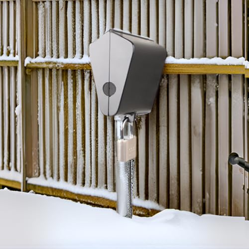 Outdoor Faucet Locking System with Padlock,Insulated Spigot Lock Cover,Garden Hose Bib Lockout,Freeze Protection,Prevents Water Theft and Stops Unauthorized Use of Water,FIT 1/2¡± & 3/4" Faucet, Black