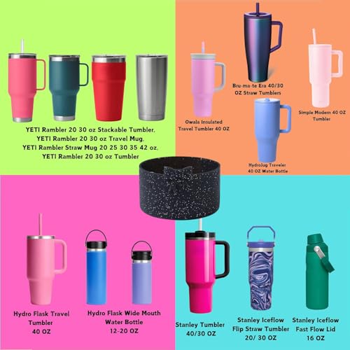 Bow Silicone Boot Sleeve for Stanley Tumbler - Glitter Black