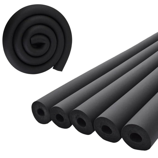 Pipe Insulation Tubing (1" x 3/8" x 6FT), 1" ID Pipe Insulation Foam Tubing, Guitar Stand Foam Tubing, Hollow Tube Covers, Gym Handle Protectors and Roof Racks, Etc. (1" x 3/8")