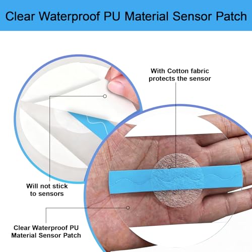 20 Pack Adhesive Sensor Patches - Waterproof & Hypoallergenic CGM Overpatch
