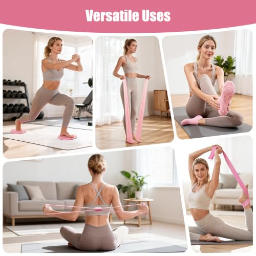 21PCS Pilates Equipment Set for Women - Pink Home Pilates Kit