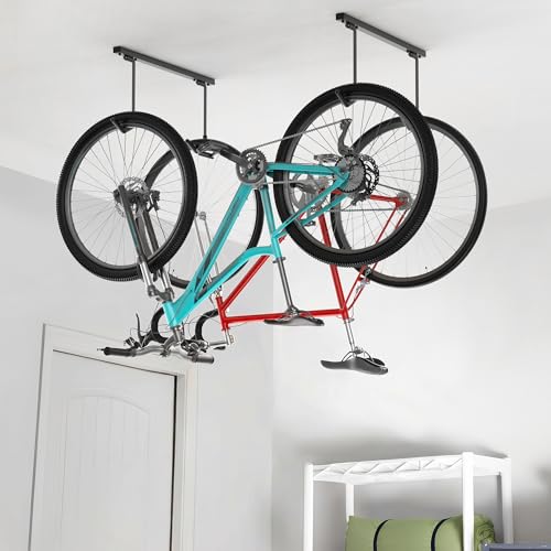 EverHanger Ceiling Bike Rack for 2-4 Bikes Garage Indoor Storage