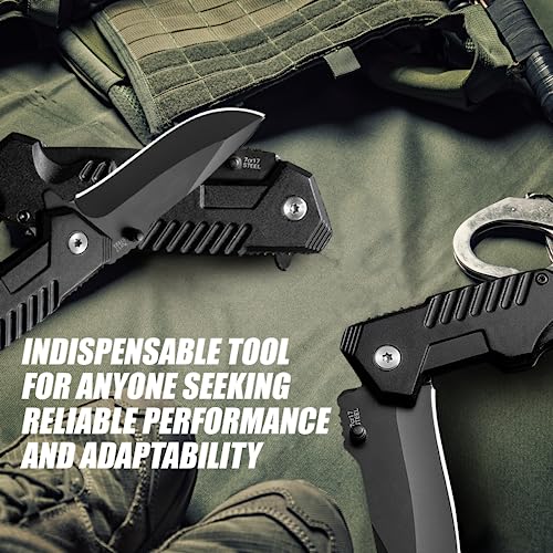 Folding Pocket Knife with Stainless Steel Blade - Lightweight Multi-Tool for Camping & Survival