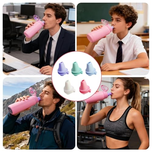 5 Pack Bite Valve Replacement for Ello Cooper Water Bottles - Silicone Spouts
