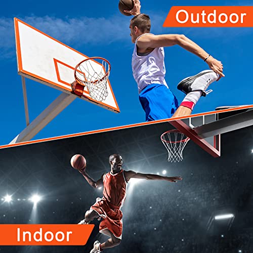 Heavy Duty Basketball Net - Weatherproof Anti-Whip Replacement - 12 Loops