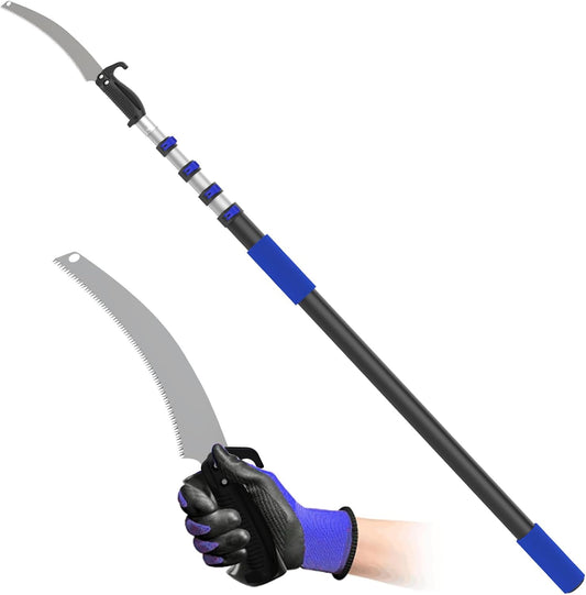 26FT Telescoping Pole Saw for Tree Trimming - 19" Detachable Pruner for Yard & Garden
