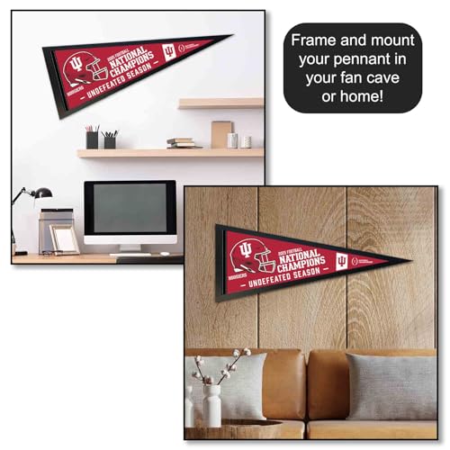 Indiana Hoosiers Undefeated Season Pennant Flag 12x30 Officially Licensed