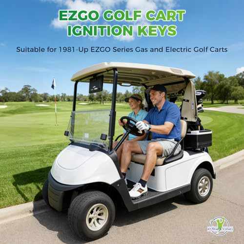 Panglong EZGO Golf Cart Key Bulk Set 10 PCS - OEM 17063-G01, Fits 1981-UP TXT RXV