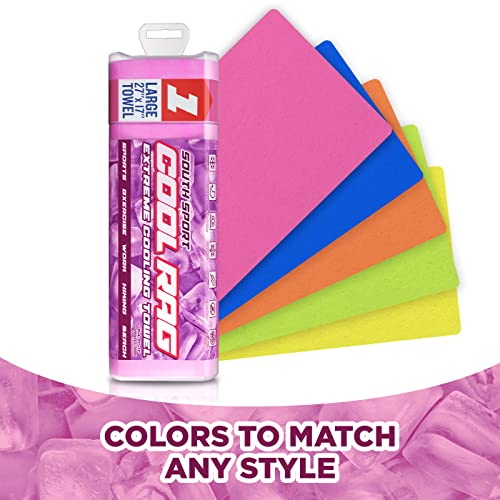 South Sport Pink Tube Cooling Towel for Heat Relief - Instant Neck & Body Cooling