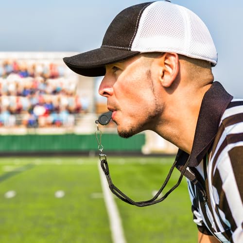 Loud Sports Whistle with Lanyard - 2 Pack, Black