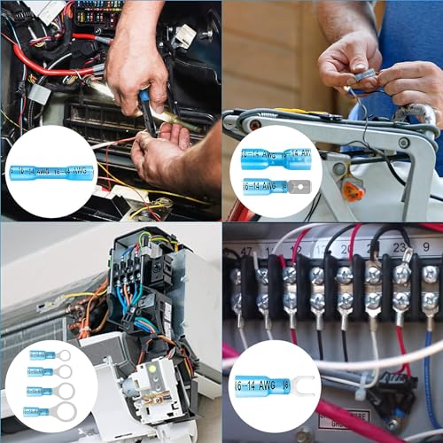 Kuject 540PCS Heat Shrink Wire Connectors Kit Waterproof Insulated Terminals for Automotive Marine Truck