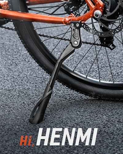 HENMI Bike Kickstand for 24-29 Inch Bicycles — 18mm Mount, 0.7in Base, 77 lb Capacity