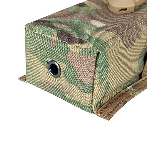 Multicam Tactical Radio Holster Pouch - Molle Adjustable Walkie Talkie Carrier