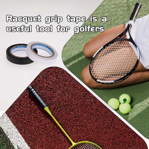 Tennis & Badminton Grip Tape - 2 Rolls, PVC, 0.39 Inch x 11 Yards