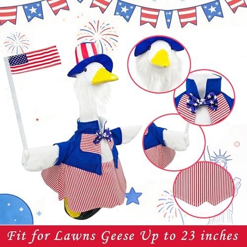 Patriotic 4th of July Goose Outfit for 23" Statue - Uncle Sam Costume