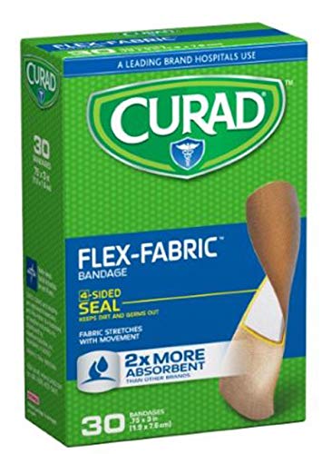 Flex-Fabric Bandages - Comfortable & Water-Repellent, 30 Pack