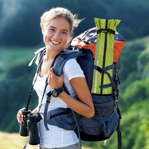 Chris.W Green Portable Trekking Pole Carrying Bag with Zipper & Adjustable Strap