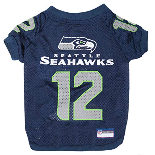 Seattle Seahawks X-Large Dog Jersey by Pets First - Raglan Pet Jersey