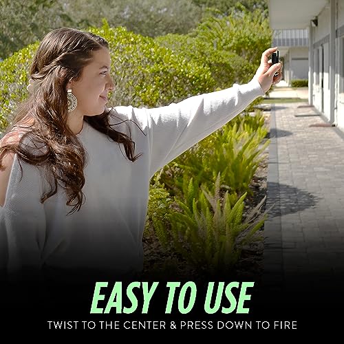 Guard Dog Security Self Defense Pepper Spray Glow in The Dark, OC Spray, UV Dye, Twist Top, Compact Size Self Defense Tool for Women and Men, Police Grade Formula, Up to 16 Feet Long Range