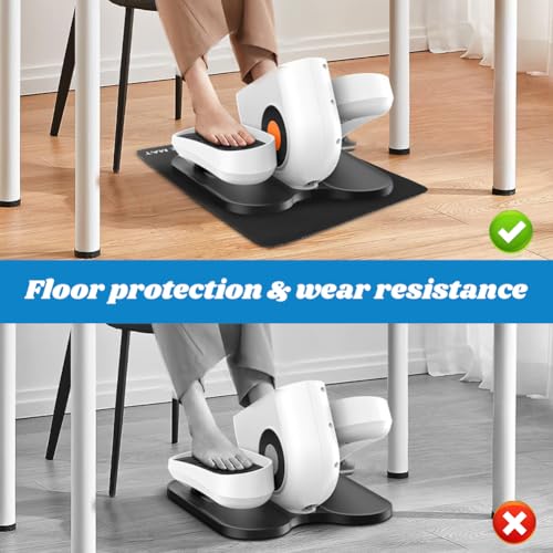 Under Desk Elliptical Mat Non-Slip Rubber Exercise Floor Pad for Home Gym