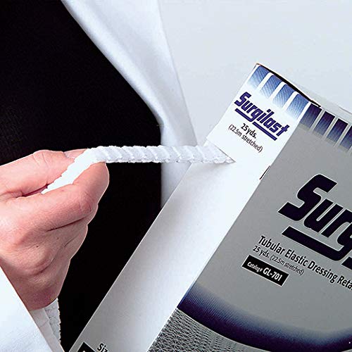Surgilast Tubular Elastic Dressing Retainer, 25 Yards, Stretched, White, Size 1, 1 Each