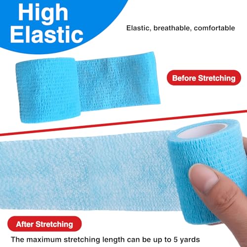 Pharmacy Choice 16-Count Self-Adhesive Bandage Wraps - 2"x5 Yards, Multicolor