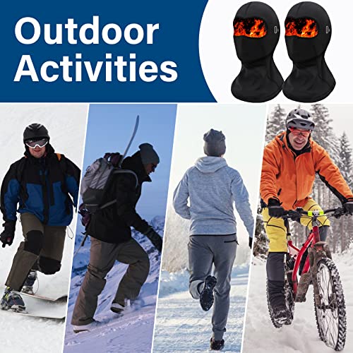 Winter Ski Mask - 2 Pack Balaclava for Men & Women - One Size - Black