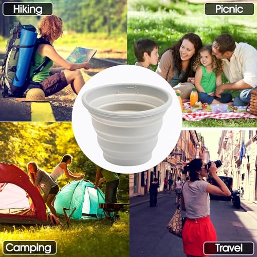 Silicone Collapsible Travel Cup - Reusable 300ml - Gray