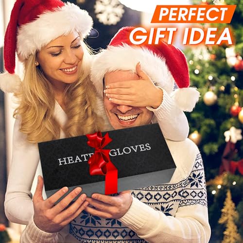 Men's Rechargeable Heated Gloves X-Large Waterproof Touchscreen Winter Warmers