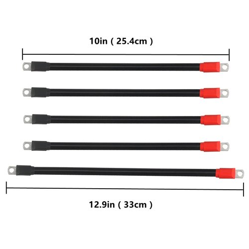 HKOO Golf Cart Battery Cable 4 Guage Golf Cart Battery Cable Wiring Set for EZGO TXT Medalist 1994-Up Models(Set of 5)
