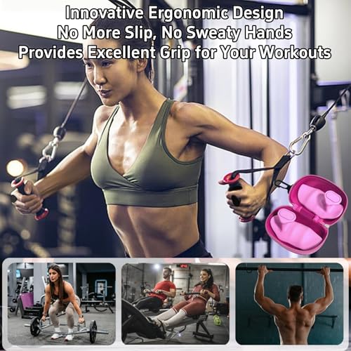 Anti-Slip Workout Grips - Ergonomic Gym Hand Pads, Pink