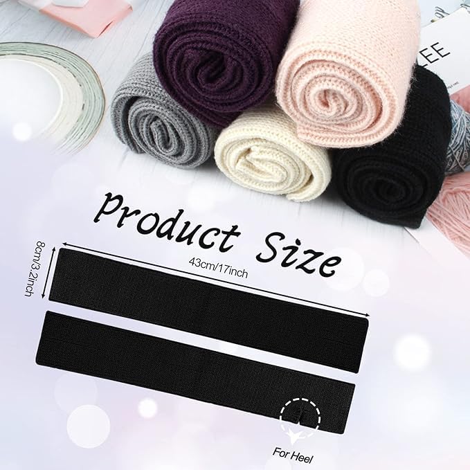 Yoga Socks for Women - Toeless Workout & Dance Leg Warmers - Black