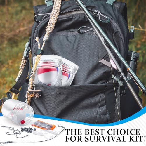 Yasuwekik 24-Piece Mini Fishing Kit for Christmas Shoebox & Emergency Survival