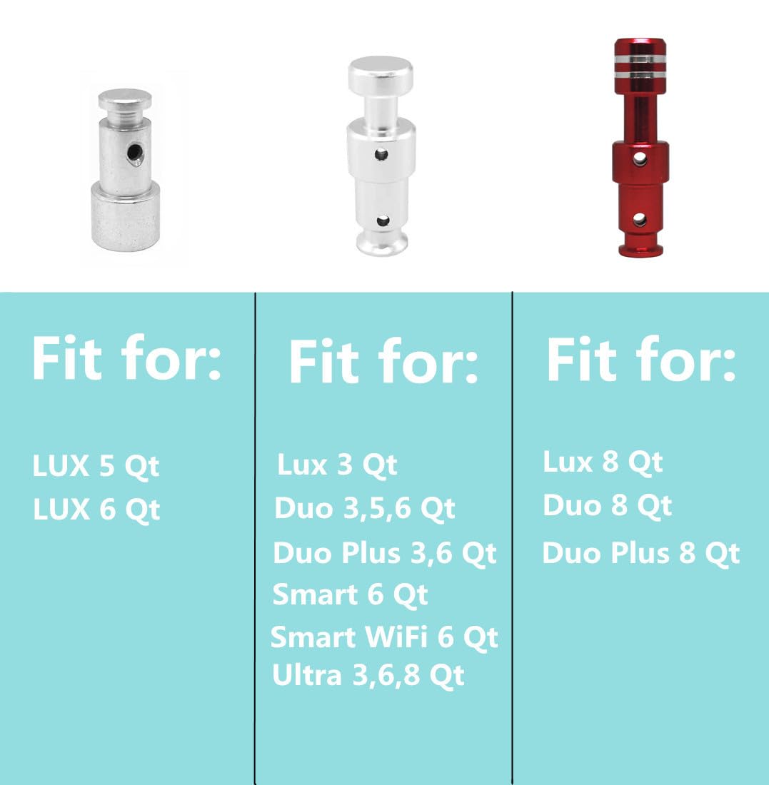 Generic Replacement Parts Steam Release Handle,Float Valve,Anti-Block Shield and Sealing Ring for Instant Pot LUX 3, 5, 6, 8 Quart, IP-LUX Mini,IP-LUX50,IP-LUX60 and IP-LUX80, DaoCheng21LUX, Silver