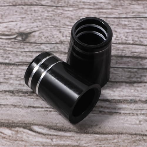 10 Pcs Golf Iron Ferrules - Black with Double Silver Ring