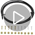 2500mm Bike Hydraulic Brake Hose Kit - Black with Brass Ferrules
