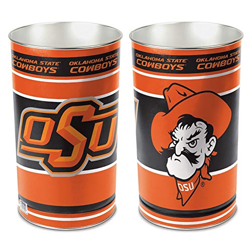 Oklahoma State Cowboys Metal Wastebasket - 15" Tall