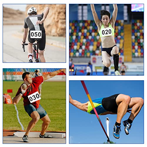 Outink Race Bibs Waterproof Running Numbers with Safety Pins - 101-200 Variation, 50 or 100 Pack, 7.9x5.9 Inches