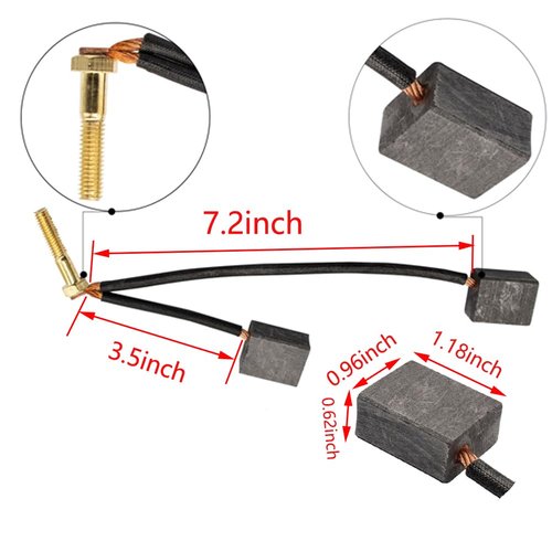 DFuerdivn Golf Cart ADC Motor Brush Kit for 1997-2009 EZGO Electric TXT 640 835 875 881 4/6-Passenger Shuttle ST Sport ST Express Motor Brush Set Replaces Ezgo 73120-G25 1021862-01 102187101