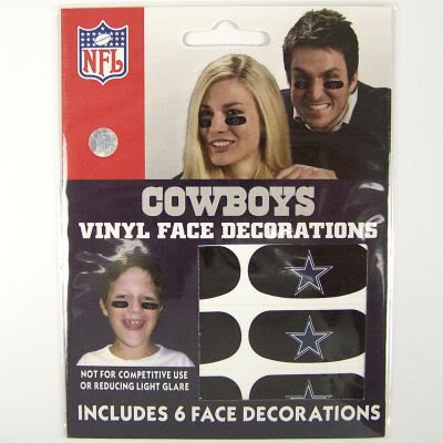NFL Team Logo Eye Black Stickers - 6 Pack of Removable Strips