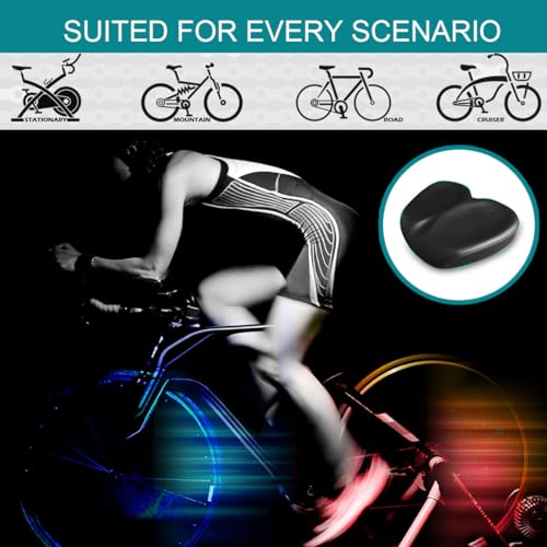 Oversized Padded Bicycle Saddle - Comfortable Bike Seat for Road & Mountain Bikes