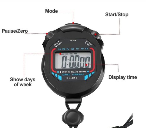 Stopwatch Digital Stopwatch,Sport Stop Watch,Large Display Stopwatch,Stopwatch Digital Handheld Multi-Function Professional Electronic Chronograph Sports Stopwatch Timer Stop Watch (2) (10)