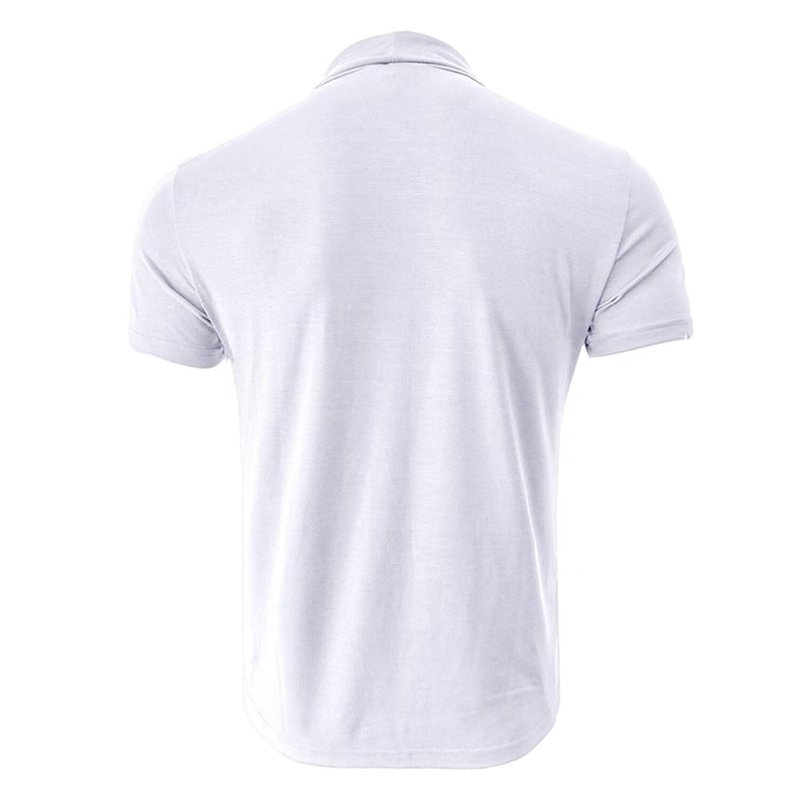 Men's Fashion Shirts Short Sleeve Mock Turtleneck T-Shirts Casual Undershirt Tops White XL