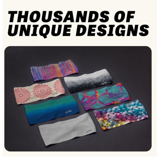 JUNK Big Bang Lite Headband - Moisture-Wicking, Non-Slip Sports Sweatband, One Size - Lefty's Poncho Variation